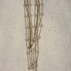 Multi-length pearl necklace